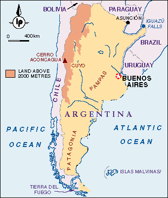 Mapa de situaci de l'Aconcagua